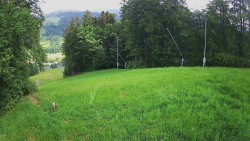 Prostřední část sjezdovky a snowpark