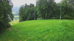Prostřední část sjezdovky a snowpark