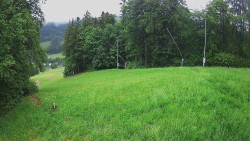 Prostřední část sjezdovky a snowpark