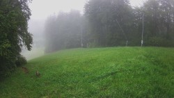 Prostřední část sjezdovky a snowpark