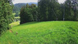 Prostřední část sjezdovky a snowpark