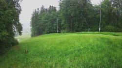 Prostřední část sjezdovky a snowpark