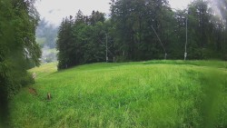 Prostřední část sjezdovky a snowpark