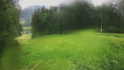 Prostřední část sjezdovky a snowpark
