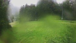 Prostřední část sjezdovky a snowpark