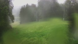 Prostřední část sjezdovky a snowpark