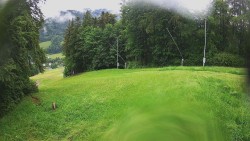 Prostřední část sjezdovky a snowpark