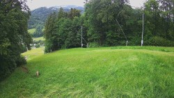 Prostřední část sjezdovky a snowpark