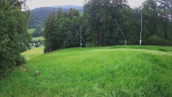 Prostřední část sjezdovky a snowpark