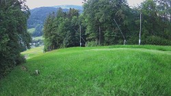 Prostřední část sjezdovky a snowpark