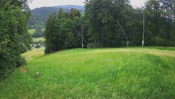 Prostřední část sjezdovky a snowpark