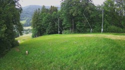Prostřední část sjezdovky a snowpark