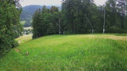 Mittlerer Teil der Skipiste und Snowpark