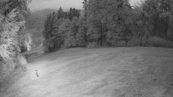 Prostřední část sjezdovky a snowpark
