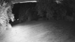 Prostřední část sjezdovky a snowpark