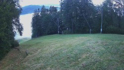 Prostřední část sjezdovky a snowpark