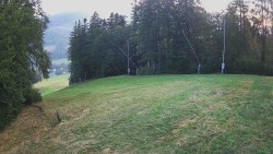 Prostřední část sjezdovky a snowpark