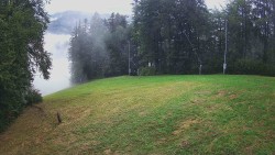 Prostřední část sjezdovky a snowpark