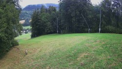 Prostřední část sjezdovky a snowpark
