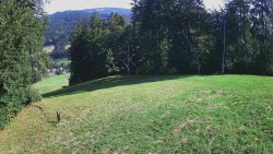 Prostřední část sjezdovky a snowpark