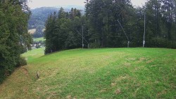 Prostřední část sjezdovky a snowpark