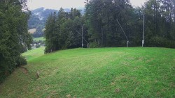 Prostřední část sjezdovky a snowpark