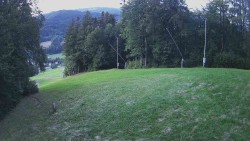 Prostřední část sjezdovky a snowpark