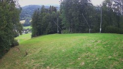 Prostřední část sjezdovky a snowpark