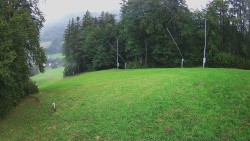 Prostřední část sjezdovky a snowpark