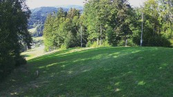 The middle section of the ski slope and the snowpark