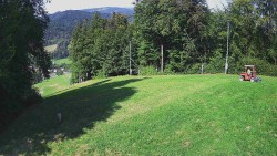 Prostřední část sjezdovky a snowpark