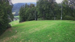 Mittlerer Teil der Skipiste und Snowpark