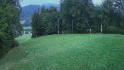 Prostřední část sjezdovky a snowpark