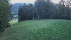 Prostřední část sjezdovky a snowpark