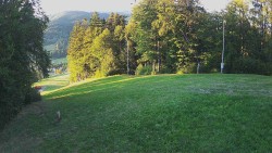 Prostřední část sjezdovky a snowpark