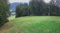 Prostřední část sjezdovky a snowpark