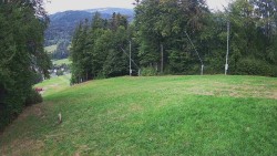 Prostřední část sjezdovky a snowpark