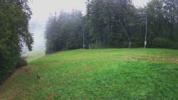 Prostřední část sjezdovky a snowpark