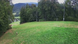 Mittlerer Teil der Skipiste und Snowpark