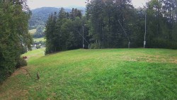 Mittlerer Teil der Skipiste und Snowpark