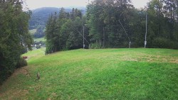 Prostřední část sjezdovky a snowpark