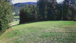 Prostřední část sjezdovky a snowpark