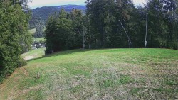Prostřední část sjezdovky a snowpark