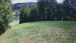 Prostřední část sjezdovky a snowpark