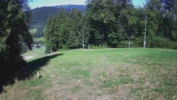 Prostřední část sjezdovky a snowpark