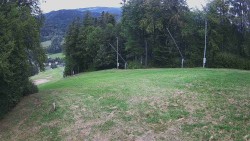 Prostřední část sjezdovky a snowpark