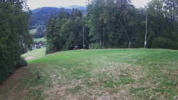 Prostřední část sjezdovky a snowpark