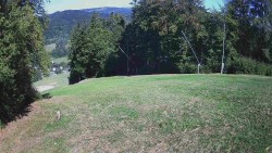 The middle section of the ski slope and the snowpark