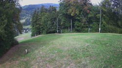 Prostřední část sjezdovky a snowpark