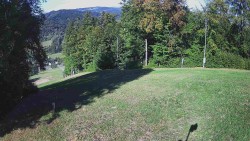 Prostřední část sjezdovky a snowpark